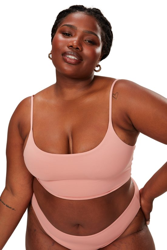 Top de Alça Fina Rosa de Média Sustentação SUN PRO UV FPU 50+ 